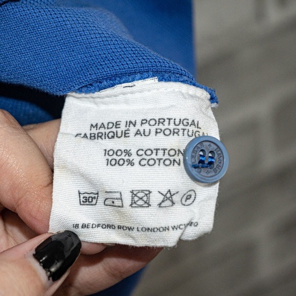 ORLEBAR BROWN  Short Sleeve Polo Shirt in Blue Cotton Men'sSize Small - Picture 8 of 9